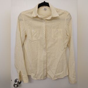 Butter Yellow Gingham Button-Up Shirt